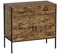 Vida Designs Sideboard Brooklyn 2 Doors 2 Drawers Rustic Brown/Black