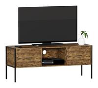 Vida Designs TV Unit Brooklyn 2 Drawers Rustic Brown/Black