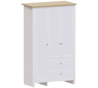 Vida Designs Wardrobe Arlington 3 Door 2 Drawer White/Oak Effect