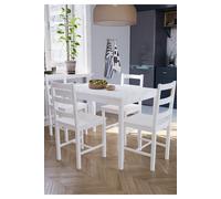 Vida Designs Yorkshire 4 Seater Dining Set Kitchen Furniture Home Discount White One Size