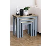 Vida Designs Yorkshire Nest of 3 Tables Living Room Coffee Side Tables Home Discount Grey One Size