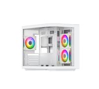 VIDA Edge Mini ARGB Micro ATX Gaming Case - Tempered Glass - White - EDGEMINI-WHT