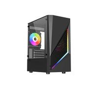 Vida Genesis Micro-ATX ARGB Tempered Glass Gaming PC Case - Black