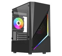 Vida Genesis Micro-ATX ARGB Tempered Glass Gaming PC Case - Black