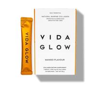 Vida Glow - Natural Hydrolysed Marine Collagen Sachets | Promotes Glowing Skin + Smooths Fine Lines (Mango, 30 Sachets)