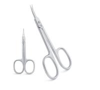 Vida Goods Pointed Curved Cuticle Scissors - Stainless Steel Nail & Eyebrow Scissors for Cuticles, Hangnails, Facial Hair & Grooming | Precision Sharp Manicure Grooming Scissors for Women & Men