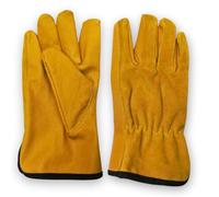 Vida Goods Real Leather Work Gloves for Men & Women - Heavy Duty Gardening, DIY, Welding & Outdoor Use Thorn Proof, Durable & Breathable Reinforced Grip Multipurpose Utility Gloves ((M) Medium)
