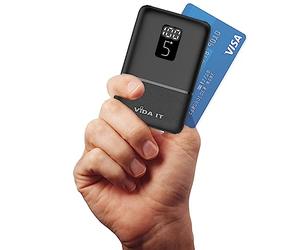 Vida IT Small Power Bank for Heated Clothing Gilet Body Warmer Jacket 5V 2A USB Battery Pack Rechargeable 5000mAh Mini Portable Phone Charger for iPhone 11 Samsung S21 Oppo Android Phone LED Display