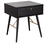 Vida Living Barcelona Black Bedside Table