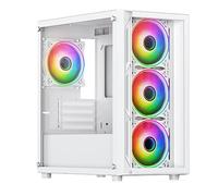 Vida Lucid Micro-ATX Tower Tempered Glass Gaming PC Case - White