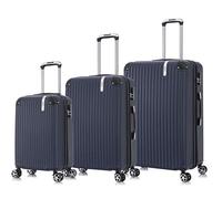 VIDA since 1995 VR628 Hard Suitcase, with Expandable Gusset, Code Locks, Navy (Navy), Set X3PCS (S-M-L), hard case hard shell