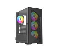 VIDA Typhoon Black Tempered Glass ATX PC Gaming Case