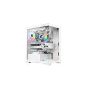 Vida Vetro ARGB Gaming Case - Glass Front & Side, ATX, 3x ARGB Fans, 6-Port PWM Hub, White