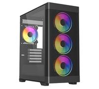 VIDA Zephyr V2 Black ARGB Gaming Case w/ Glass Window. Micro ATX. 4x A