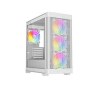 VIDA Zephyr V2 White ARGB Gaming Case w/ Glass Window, Micro ATX, 4x A