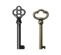 VIDABTE KY-2AB and KY-3AB Skeleton Key, Hollow Barrel Skeleton Keys, Antique Brass Keys, Antique Key for Vintage Furniture and Locks
