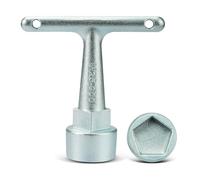 VIDABTE Water Meter Wrench for Pentagon Socket, Curb Stop Wrench, Water Valve Shut Off Tool for Penta Socket, Pentagon Curb Box Key