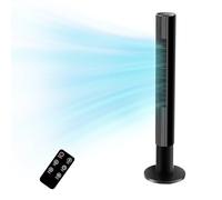 Vidacharmy 43'' Tower Fan, 26dB Bladeless Floor Fans, 26 ft/s Velocity Electric Cooling Fan with Remote, 85° Oscillating 3 Modes 12H Timer LED Display, Powerful & Energy, Standing Fans for Bedroom