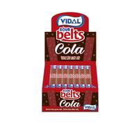 Vidal Cola Belts | 150 Count Bulk Tub | Individually Wrapped Chewy Sweets | Cola Party Candy