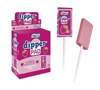 Vidal Dipper Pad Strawberry Sabor Morango Soft Candy with Stick 100 Pcs