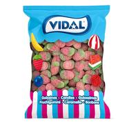 Vidal Flavours, Wild Strawberry Pica, Red Colour, Rubber Caramel with Shape and Flavour, Strawberry, Bag 1 kg
