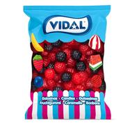 Vidal Giant Black/Red Black Treats| Vidal Giant Black & Red Raspberries 1.5kg | Bold Berry-Flavoured Jelly Sweets | Fruity & Chewy Fun | Gluten Free Bulk Bag for Sharing, Parties & Displays