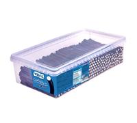 Vidal Liquorice Pencils | 200 Count Bulk Tub | Chewy Candy with a Cream Fondant Centre