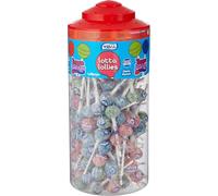 Vidal Lotta Lollies Sour Cherry Tongue Painting Lollipops - 150 Count Bulk Tub | Fun, Long-Lasting Candy for Parties, Events & Sweet Shops