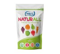 Vidal Naturall Fruit & Veggie Vegan Rubber Candy No Artificial Dyes & Natural Scents - 20% Fruit & Vegetable Juice - 180g