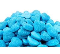 Vidal Shiny Blue Raspberry Hearts 1kg | Raspberry Flavoured Sugar-Coated Jelly Sweets | Heart Shaped Treats