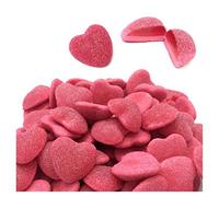 VIDAL Shiny Red Strawberry Hearts 1kg | Strawberry Flavoured Sugar-Coated Jelly Filled Sweets | Heart-Shaped Bulk Candy