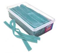 Vidal Sour Blue Raspberry Belts - Sour Candy Strips with Sugar Coating - Chewy & Colourful Sweets - 150 Count Bulk box | Fun, Long-Lasting Candy for Parties, Events & Sweet Shops