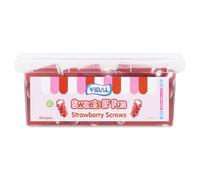 Vidal Sweets R' Fun Strawberry Screws 120 pieces