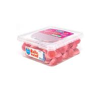 Vidal Treats Stuffed Forest Strawberries - Double Textured Gummie: Soft outer layer and filled with strawberry flavored gelatin. Gluten Free. Tray 75 Units