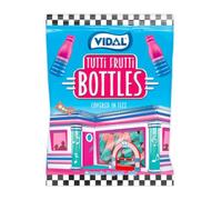 Vidal Tutti Frutti Bottles | Case of 14 x 90g Bags | Chewy Gummy Sweets | Fun Party Candy