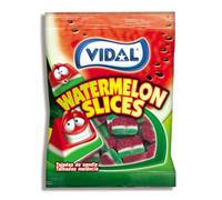 Vidal Watermelon Slices | Case of 14 x 90g Bags | Chewy Gummy Sweets | Fun Fruity Candy