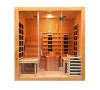 Vidalux 2-3 Person 'Relax' Hybrid Bench Sauna with Traditional & Full Spectrum Infrared Complete Heat
