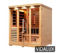 Vidalux 4-5 Person Hybrid Bench Sauna With Traditional & Full Spectrum Infrared Complete Heat