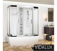 Vidalux Aegean 1700 Steam Shower Whirlpool & Airspa Bath - White