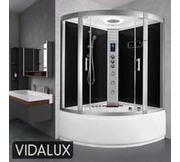 Vidalux Lisbon 1350 Whirlpool Bath With Airspa - Black