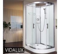 Vidalux Pure E 1200 X 800 Electric Left Shower Cabin-Triton Lux Metal 8.5Kw
