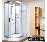 Vidalux Pure E 1200 X 800 Electric Right Shower Cabin-Triton Lux Metal 8.5Kw
