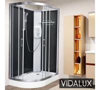 Vidalux Pure E Black 1200 X 800 Electric Right Shower Cabin-Triton Standard 9.5Kw