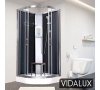 Vidalux Pure E Black 800 X 800 Electric Shower Cabin-Triton Standard 9.5Kw
