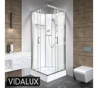 Vidalux Pure E Square 800 X 800 White Electric Shower Cabin-Triton Lux White 8.5Kw