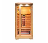 Vidalux Solara 1 Person Full Spectrum Infrared Sauna with Complete Heat - Digital Control Panel, Bluetooth, FM Radio and USB - Non-Allergenic, ISO9001 and CE Certified Also 5-Years Warranty
