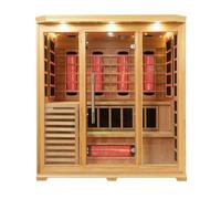 Vidalux Solara 4-5 Person Full Spectrum Infrared Bench Sauna with Complete Heat