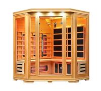 Vidalux Solara 4 Person Corner Full Spectrum Infrared Sauna with Complete Heat