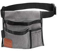 VIDAR TOOLS 6-Pocket Single Side Tool Belt Pouch/Utility Belt Bag/Tool Apron for Carpenter/Gardening/Waist .Durable Canvas Construction.Comfortable Adjustable Belt.Light Weight (grey)