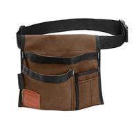 VIDAR TOOLS 6-Pocket Single Side Tool Belt Pouch/Utility Belt/Work Apron for Carpenter and Gardener.Durable Canvas Construction.Comfortable Adjustable Belt.Light Weight.TAN